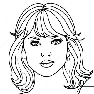 Taylor Swift 1989 albumomslag färgläggningssida | Taylor Swift 1989 målarbild
