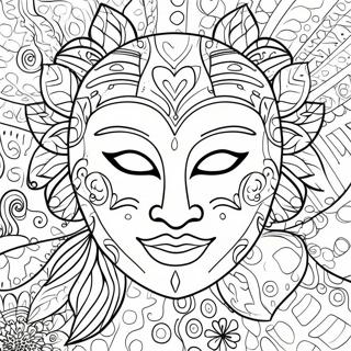Färgglad Mask Målarbild | Mask målarbild