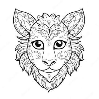 Rolig Djurmask Målarbild | Mask målarbild