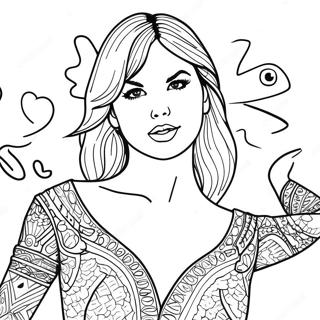 Reputation Taylor Swift Målarbok | Reputation Taylor Swift målarbild
