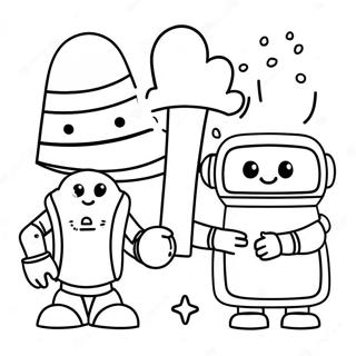 Färgglad Storybots äventyr målarbild | Storybots målarbild