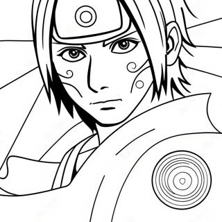 Itachi med Sharingan Målarbild | Itachi målarbild