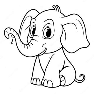 Berusad Elefant Målarbok | Berusad Elefant målarbild