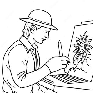 Kreativ Konstnär i Arbetet Målarbild | Jobb målarbild