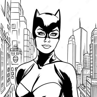 Catwoman i Gotham City Målarbild | Kattkvinna målarbild