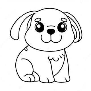 Kawaii Hund Målarbild | Kawaii Hund målarbild