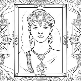 Mystisk Tarotkort Målarbok | Tarot målarbild