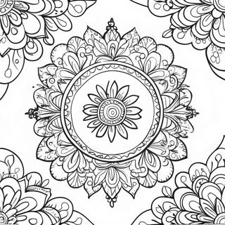 Rangoli Målarbok | Rangoli målarbild