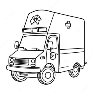 Ambulans Färgläggningssida | Ambulans målarbild