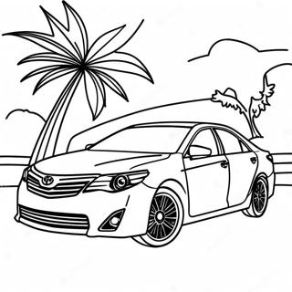 Toyota Camry sedan färgläggningssida | Toyota målarbild
