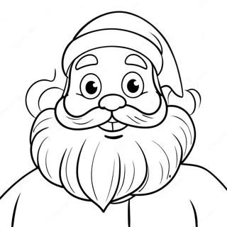 Glad jultomte färgläggningssida | Jultecknad målarbild
