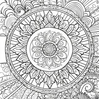 Meditationsmandala målarbok | Meditation målarbild