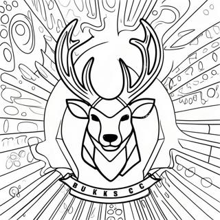 Milwaukee Bucks logotyp målarbok | Milwaukee Bucks målarbild