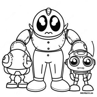Elaka Dr Eggman med robotar målarbok | Dr Eggman målarbild