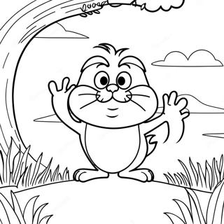 Lorax färgläggningssida | Loraxen målarbild