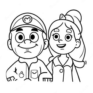 Arnold och Helga Äventyr Målarbild | Hej Arnold målarbild