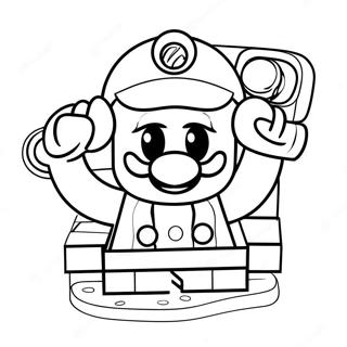 Lego Mario Målarbild | Lego Mario målarbild