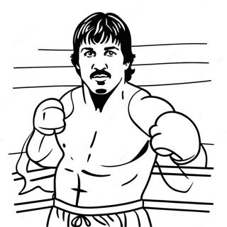 Rocky Balboa Boxning Målarbild | Rocky målarbild