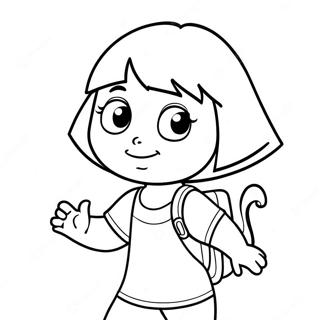 Dora Utforskaren Färgläggningssida | Dora och Boots målarbild