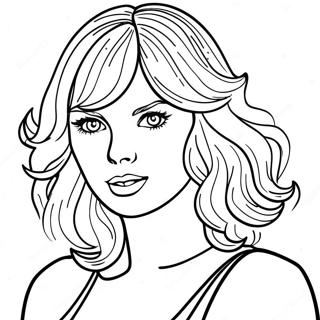 Taylor Swift Album Färgläggningssida | Taylor Swift Album målarbild