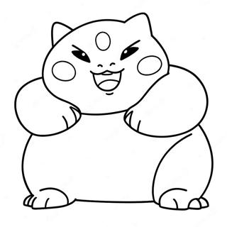 Snorlax Målarbild | Snorlax målarbild