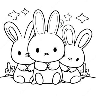Miffy med Vänner Målarbild | Miffy målarbild