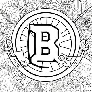 Bruins logga färgläggningssida | Bruins målarbild