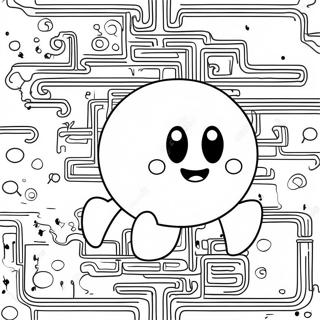 Pacman klassisk färgläggningssida | Pacman målarbild