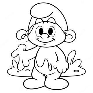 Smurf Målarbild | Smurf målarbild