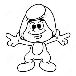 Glad Smurf Målarbild | Smurf målarbild