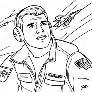 Top Gun Maverick i Flygning Målarbild | Top Gun målarbild
