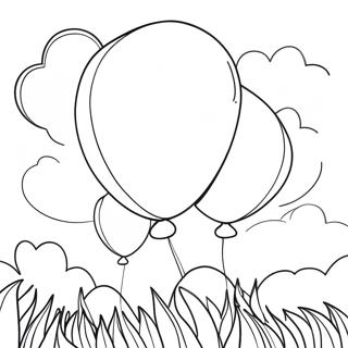 Färgglada Ballonger Målarbild | Boll målarbild