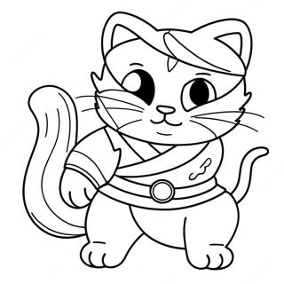 Katt Ninja Målarbild | Katt Ninja målarbild