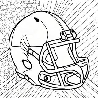 Färgglad Fotbollshjälm Design Målarbild | Fotbollshjälm målarbild