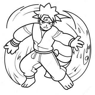 Naruto Förvandlas till Nio Svansar Målarbild | Naruto Nio Svansar målarbild