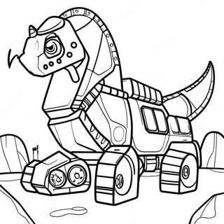 Mighty Dinotrux i Aktion Målarbild | Dinotrux målarbild
