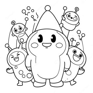 Oddbods Målarbild | Udda kroppar målarbild