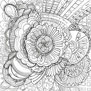 Invecklade Optiska Illusioner Former Målarbild | Optisk Illusion Geometrisk målarbild