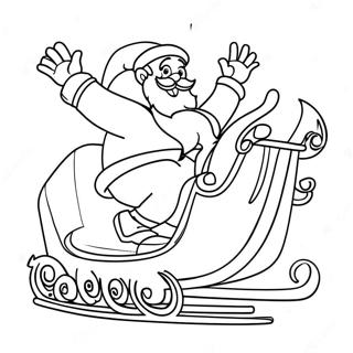 Utmanande Jultomte i Släde Målarbild | Svår Jul målarbild