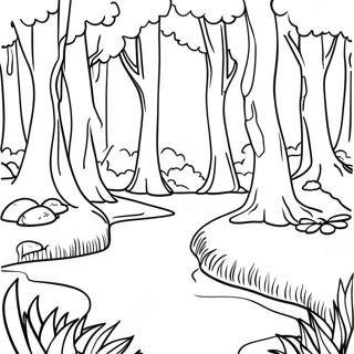 Omvänd målarbild med förtrollad skog | Omvänd målarbild