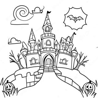 Halloweenstad Målarbilder