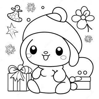 Sanrio julkaraktärer målarbild | Sanrio Jul målarbild