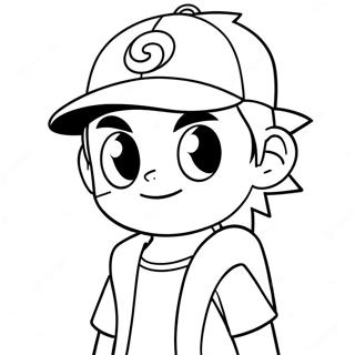 Ash Ketchum Pokemon målarbild | Asht Pokémon målarbild