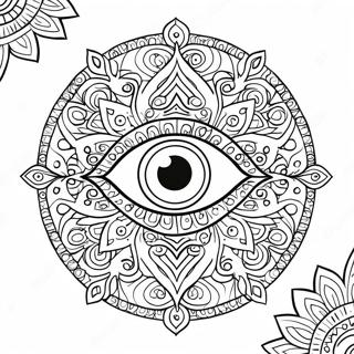 Dekorativt Onda Ögat Mandala Målarbild | Ont öga målarbild