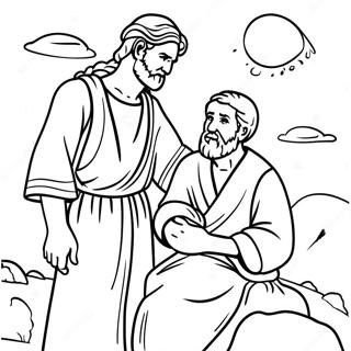 Abraham och Isak Målarbild | Abraham och Isak målarbild