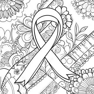 Cancer Medvetenhet Band Målarbild | Kräftan målarbild