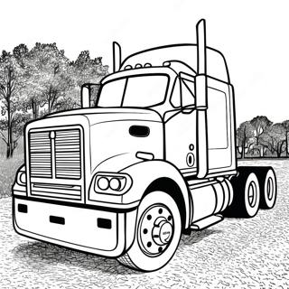 Stor Diesel Lastbil Färgläggningssida | Diesel Lastbil målarbild