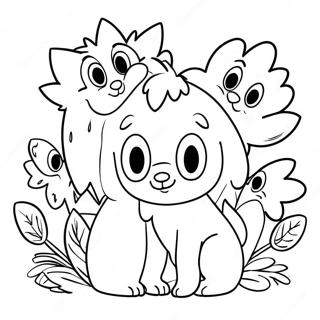 Bluey Mamma med Familj Färgläggningssida | Bluey Mamma målarbild