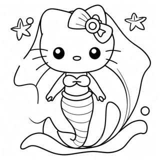 Hello Kitty Sjöjungfru Målarbild | Hello Kitty Sjöjungfru målarbild