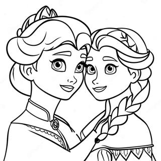 Elsa och Anna Målarbild | Elsa och Anna målarbild